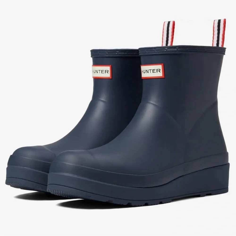 Hunter Women's PLAY Short Rain Boots, Valtameri Blue, US Size 7 - Picture 1 of 15